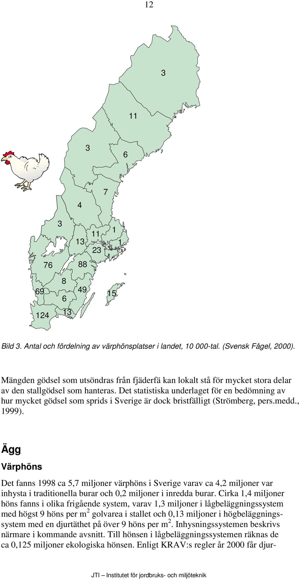 Det statistiska underlaget för en bedömning av hur mycket gödsel som sprids i Sverige är dock bristfälligt (Strömberg, pers.medd., 1999).