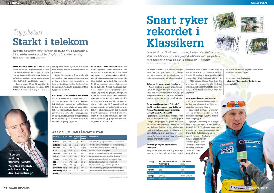 På mud BÅDE NOKIA OCH ERICSSON vd bö b ch ägd u u 0,6 - f Nd, SEB ch SKF m bcd å-, v mb md E v d m m g- föämd gd ch m d bv dyg 30 V v väg yg å gud v d c fö måd. Md ugåg å 1,6 - g c.