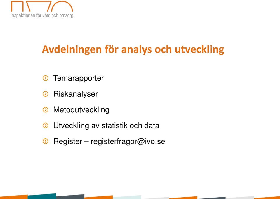 Riskanalyser Metodutveckling