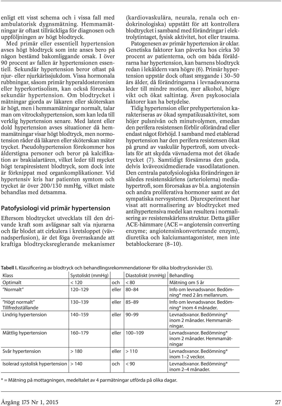 Sekundär hypertension beror oftast på njur- eller njurkärlssjukdom. Vissa hormonala rubbningar, såsom primär hyperaldosteronism eller hyperkortisolism, kan också förorsaka sekundär hypertension.