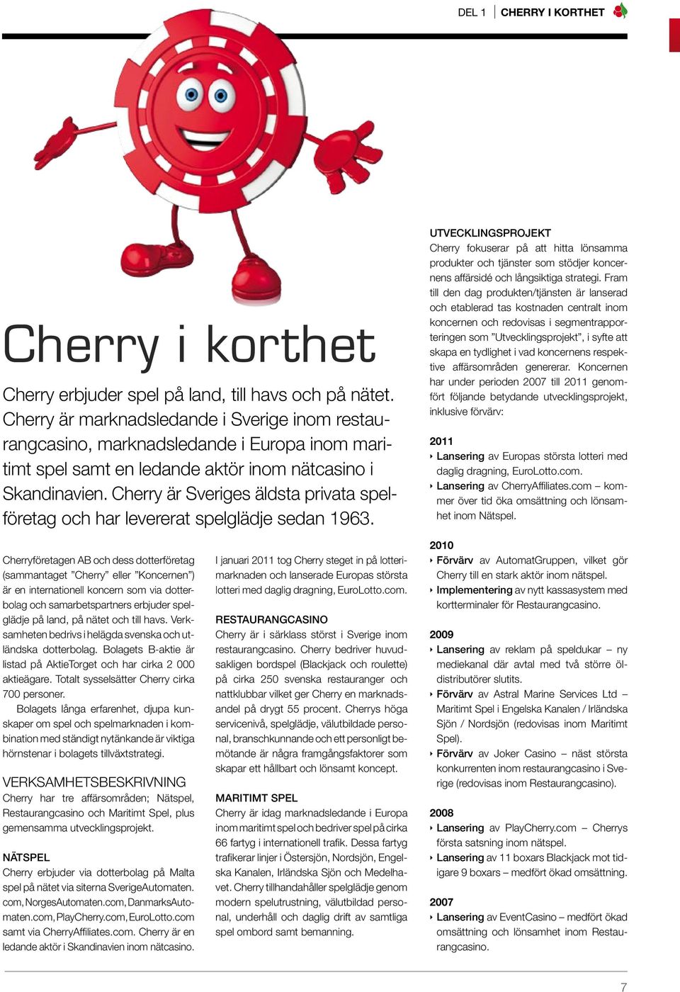 Cherry är Sveriges äldsta privata spelföretag och har levererat spelglädje sedan 1963.