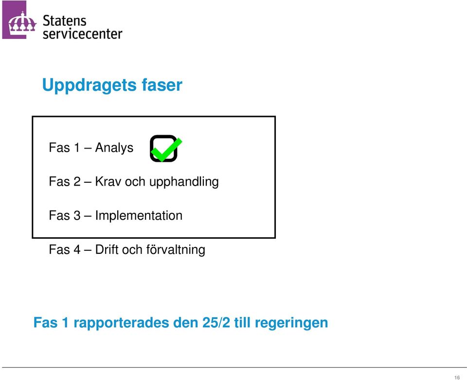 Implementation Fas 4 Drift och