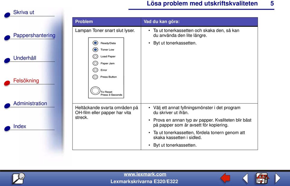 Välj ett annat fyllningsmönster i det program du skriver ut ifrån. Prova en annan typ av papper.