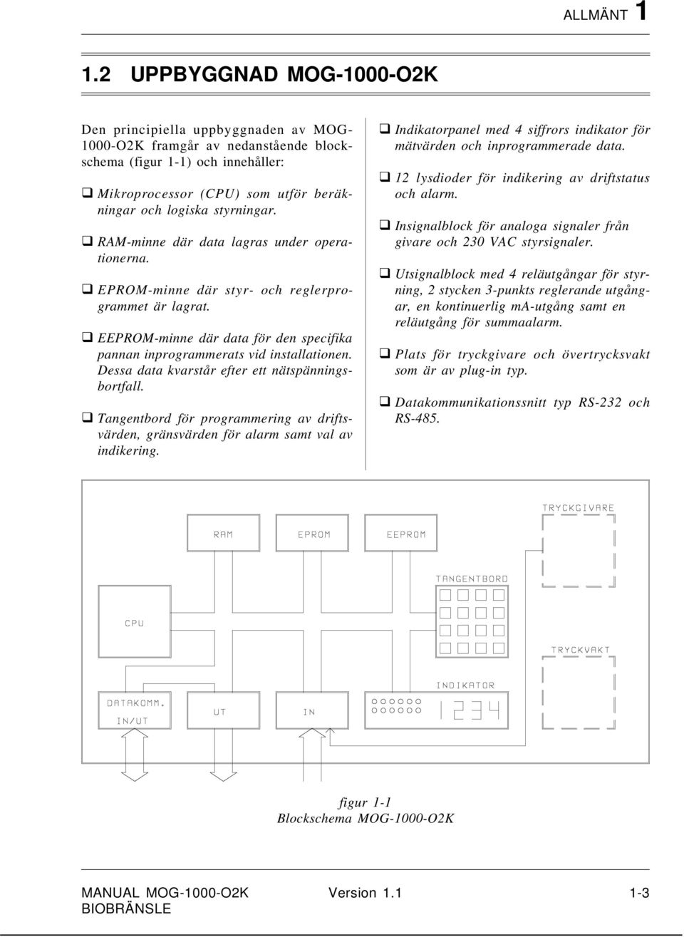 styrningar. RAM-minne där data lagras under operationerna. EPROM-minne där styr- och reglerprogrammet är lagrat. EEPROM-minne där data för den specifika pannan inprogrammerats vid installationen.