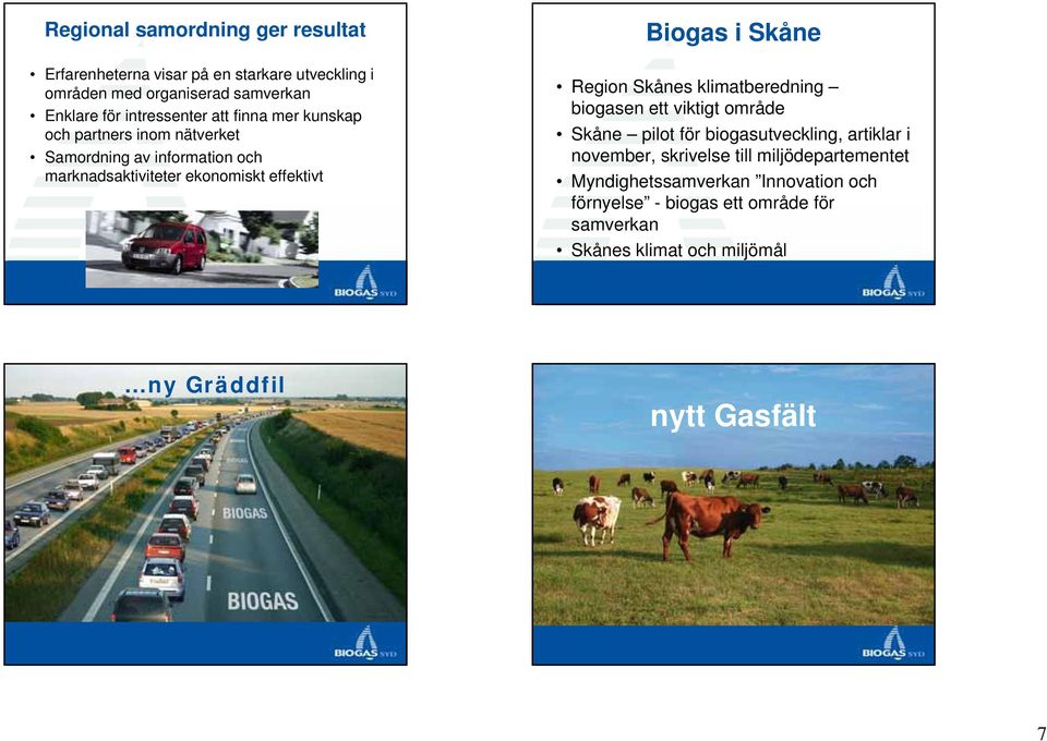 Biogas i Skåne Region Skånes klimatberedning biogasen ett viktigt t område Skåne pilot för biogasutveckling, artiklar i november, skrivelse