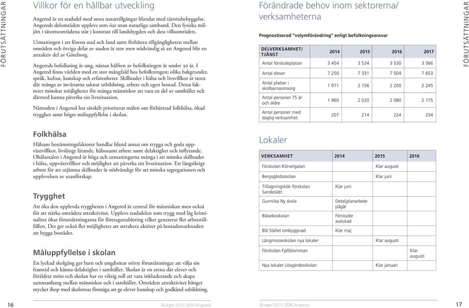 Utmaningen i att förena stad och land samt förbättra tillgängligheten mellan områden och övriga delar av staden är stor men nödvändig så att Angered blir en attraktiv del av Göteborg.