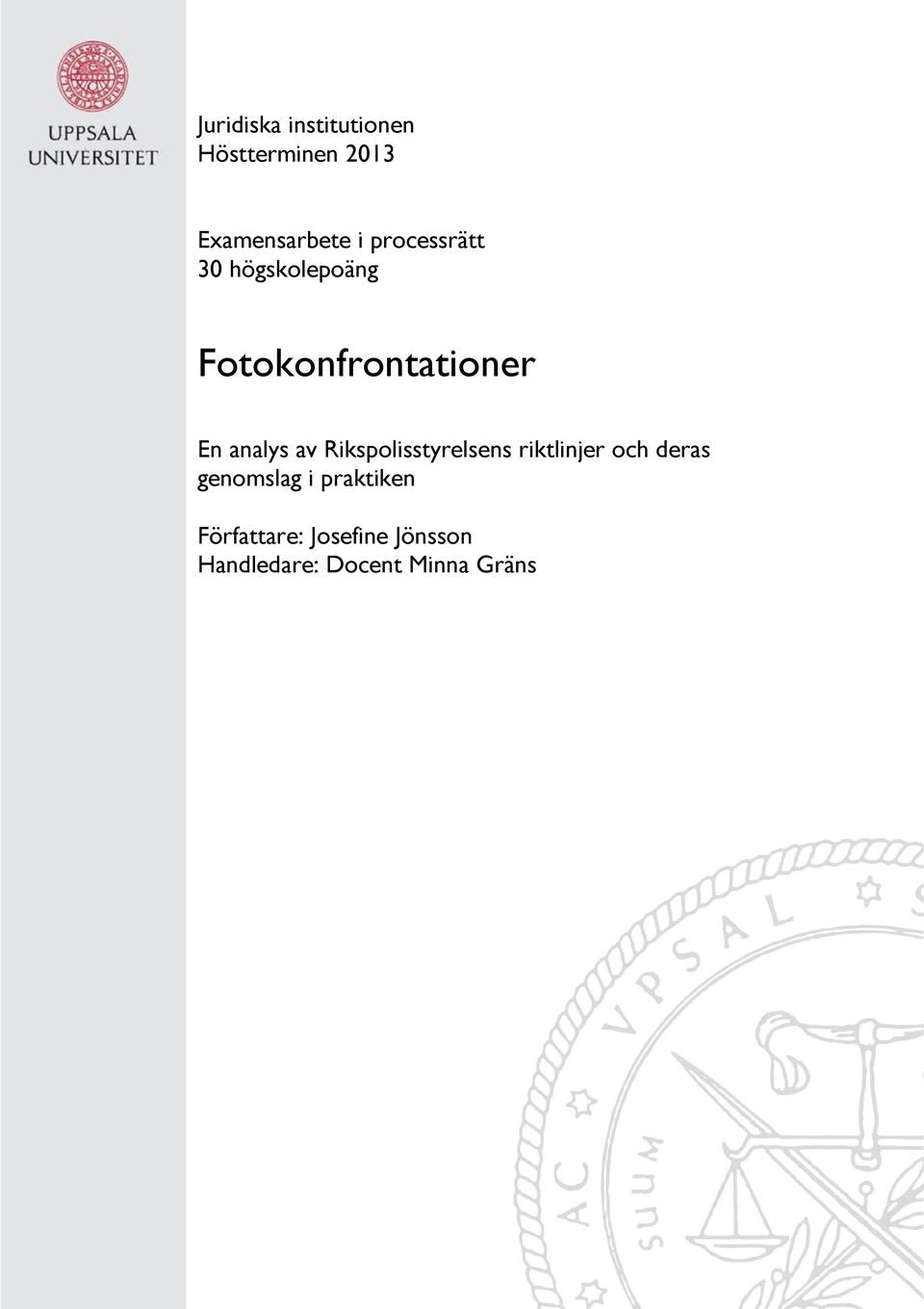 av Rikspolisstyrelsens riktlinjer och deras genomslag i