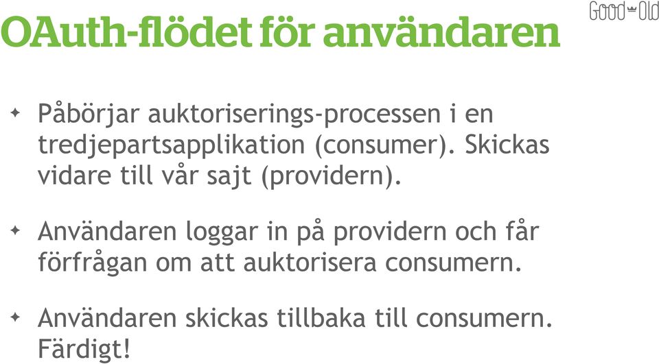 Skickas vidare till vår sajt (providern).