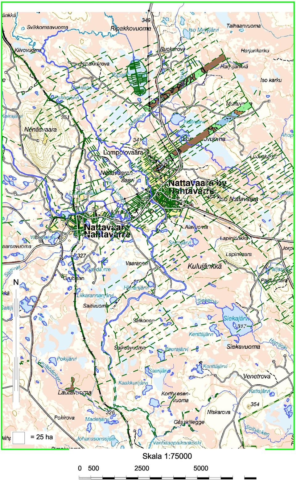 S2 h 995 20 R2 N = 25 ha Skala