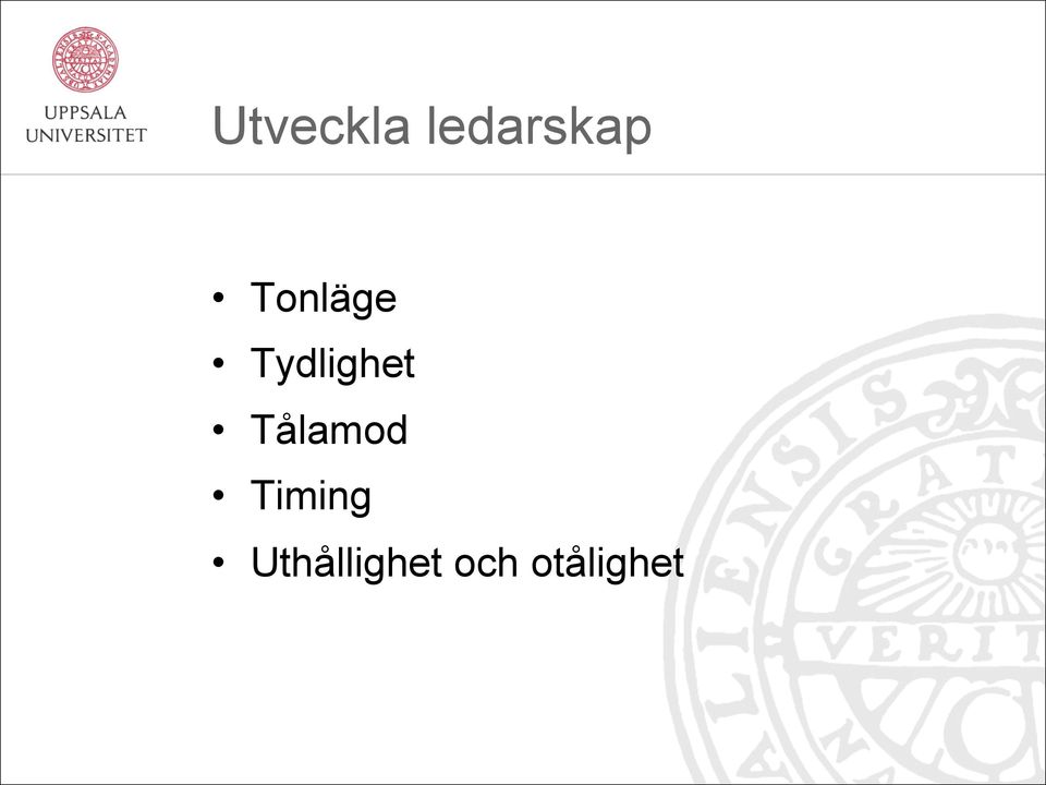 Tålamod Timing