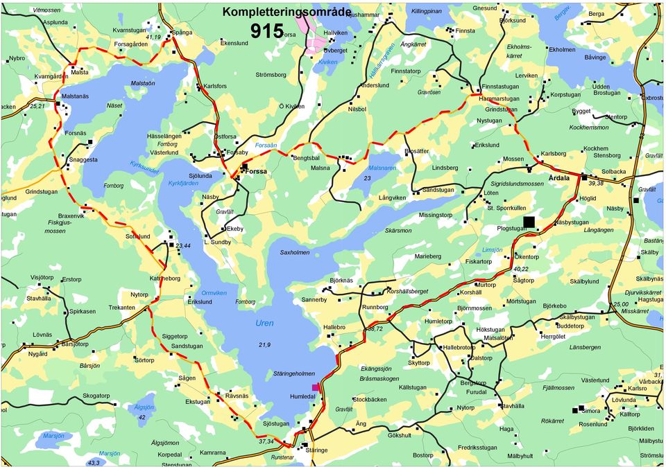 Hammarstugan Sigridslunds Karlsborg Björkebo 40,22 Mörtstugan St. Sporrkullen Plogstugan Ökentorp Bergav.