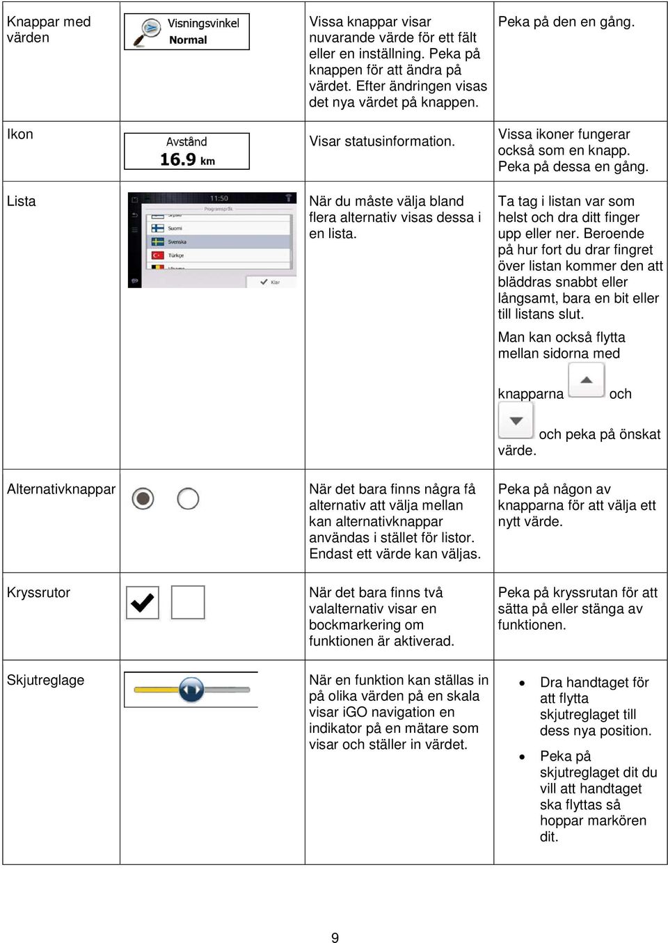 Ta tag i listan var som helst och dra ditt finger upp eller ner. Beroende på hur fort du drar fingret över listan kommer den att bläddras snabbt eller långsamt, bara en bit eller till listans slut.