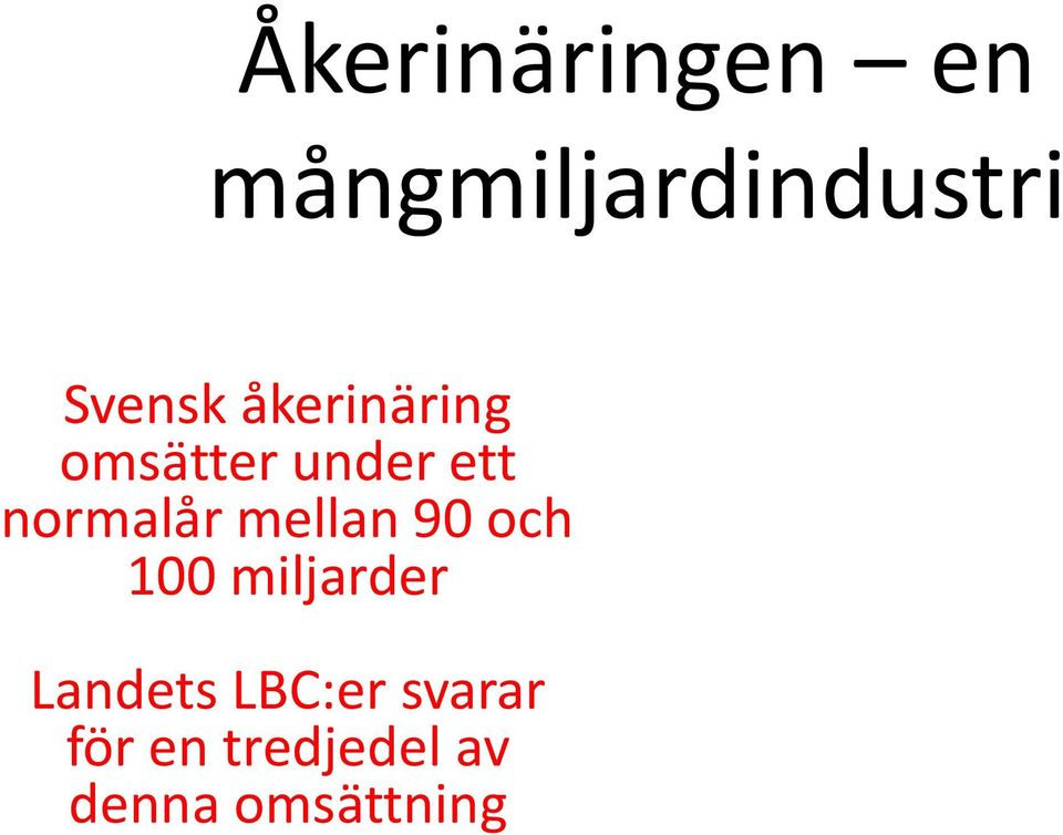 normalår mellan 90 och 100 miljarder