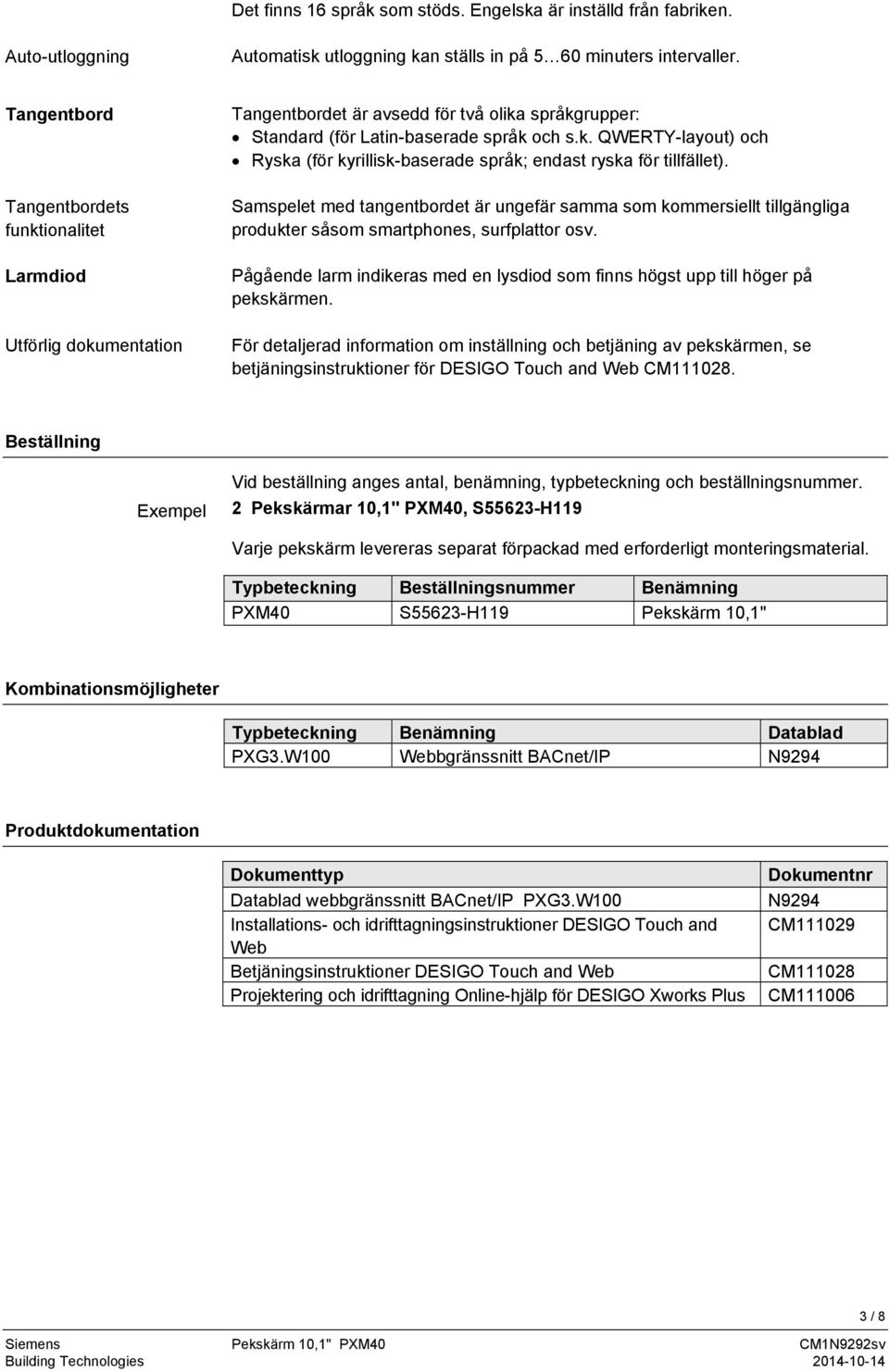 Samspelet med tangentbordet är ungefär samma som kommersiellt tillgängliga produkter såsom smartphones, surfplattor osv.