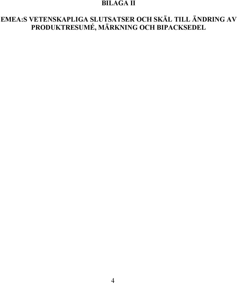 OCH SKÄL TILL ÄNDRING AV