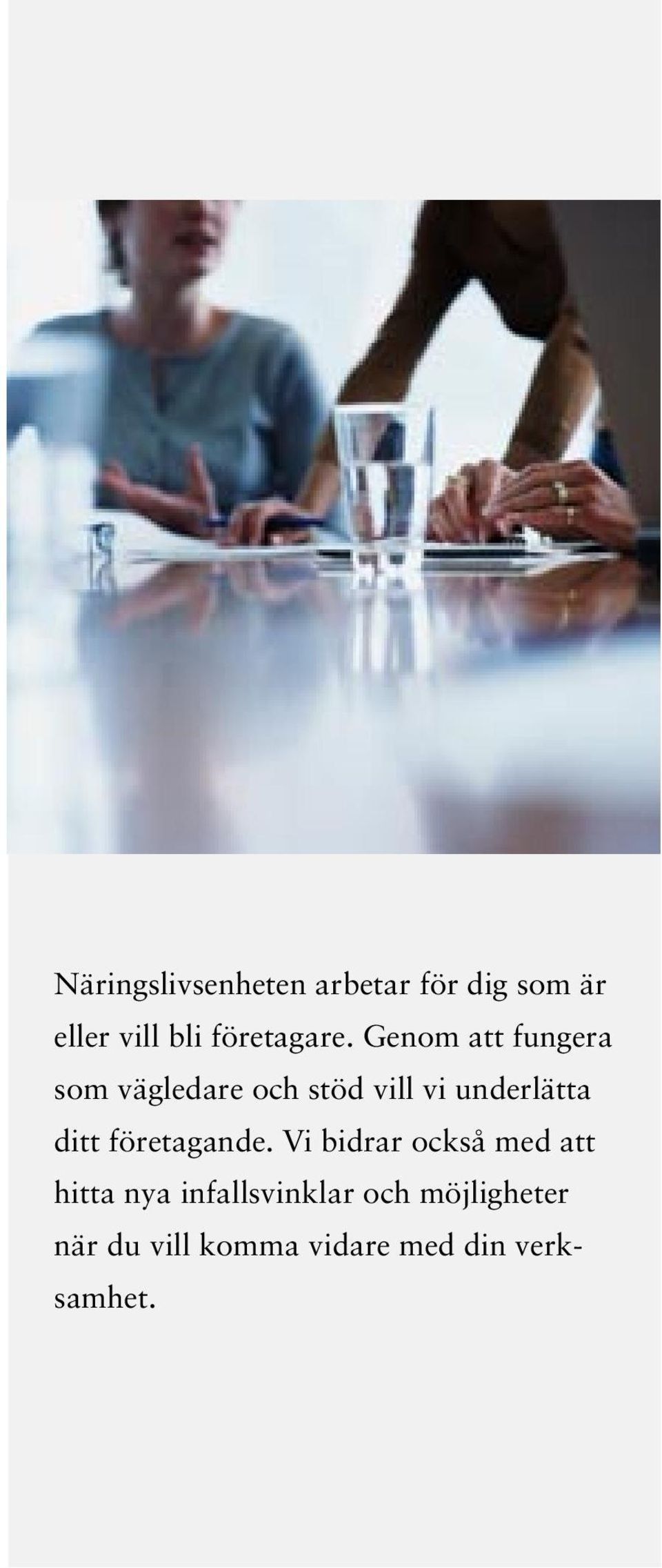 Genom att fungera som vägledare och stöd vill vi underlätta