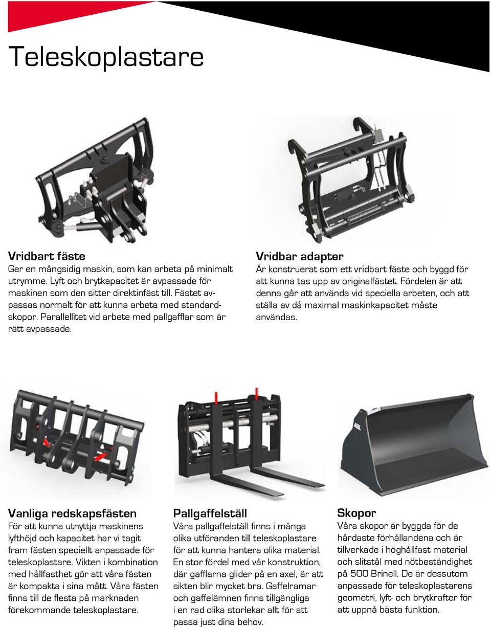 Vridbar adapter Är konstruerat som ett vridbart fäste och byggd för att kunna tas upp av originalfästet.