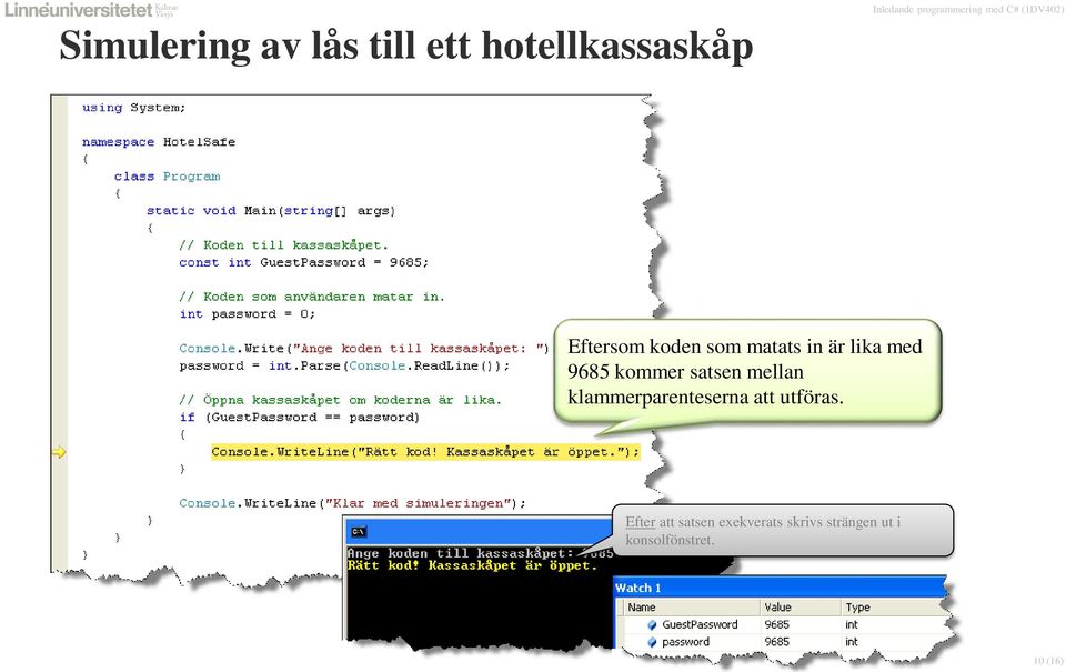 klammerparenteserna att utföras.