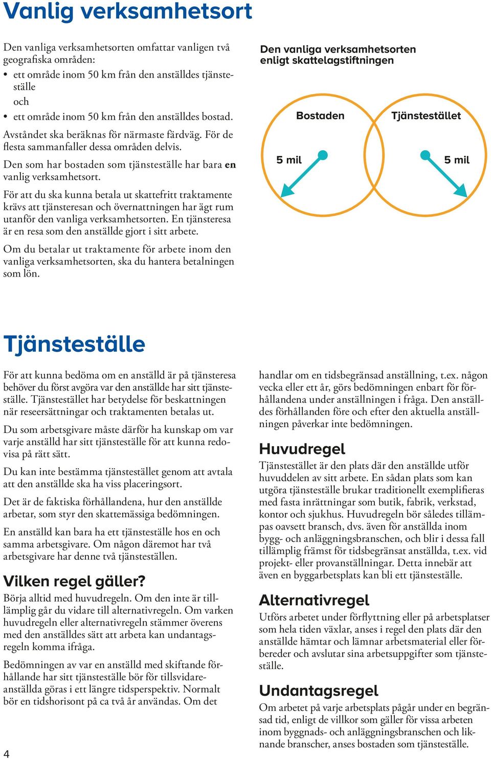 För att du ska kunna betala ut skattefritt traktamente krävs att tjänsteresan och övernattningen har ägt rum utanför den vanliga verksamhetsorten.