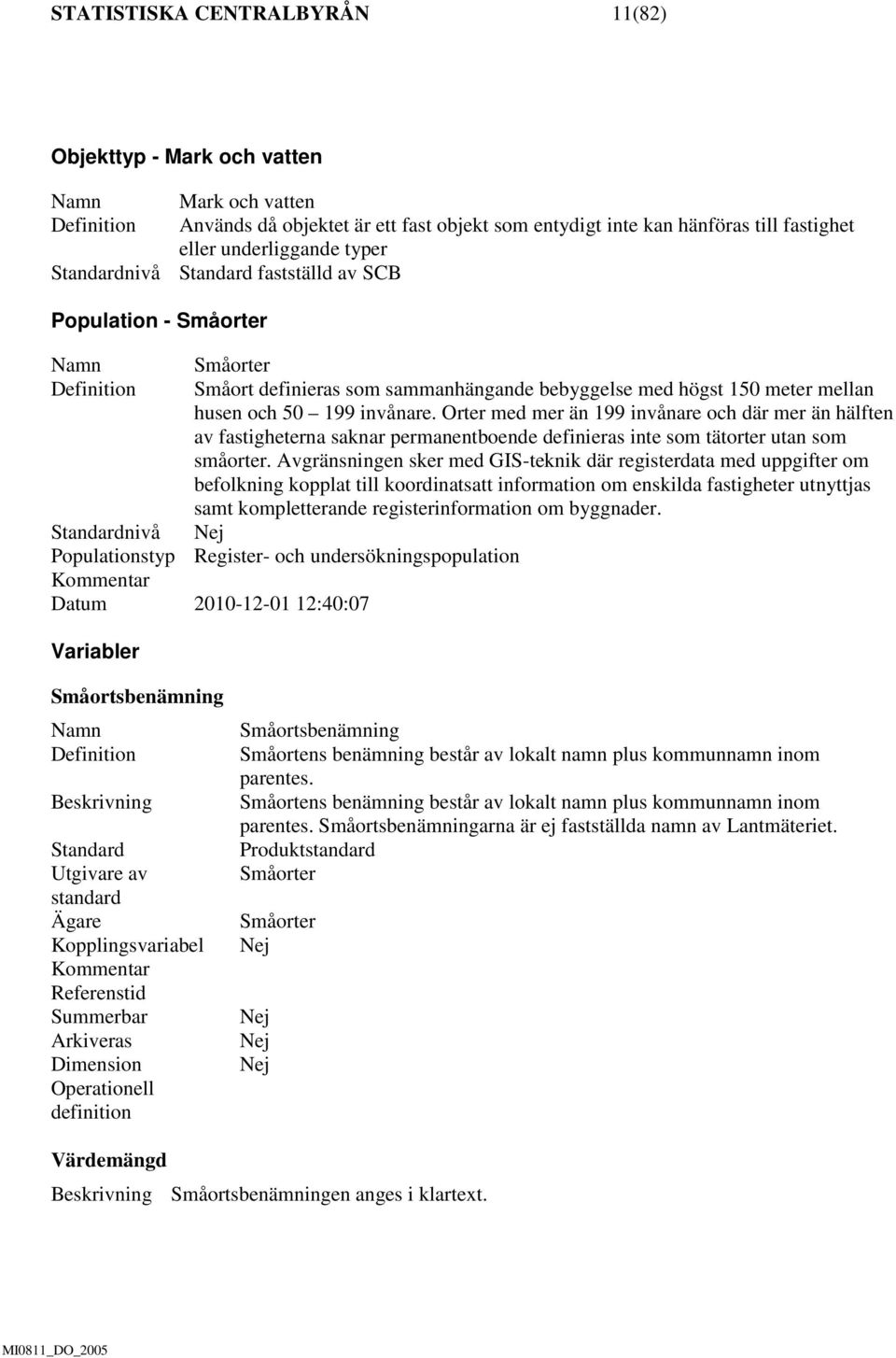 Orter med mer än 199 invånare och där mer än hälften av fastigheterna saknar permanentboende definieras inte som tätorter utan som småorter.