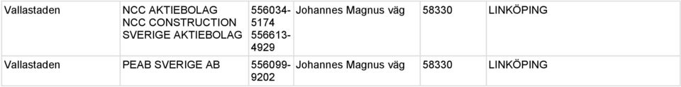 556099- Johannes Magnus väg 58330