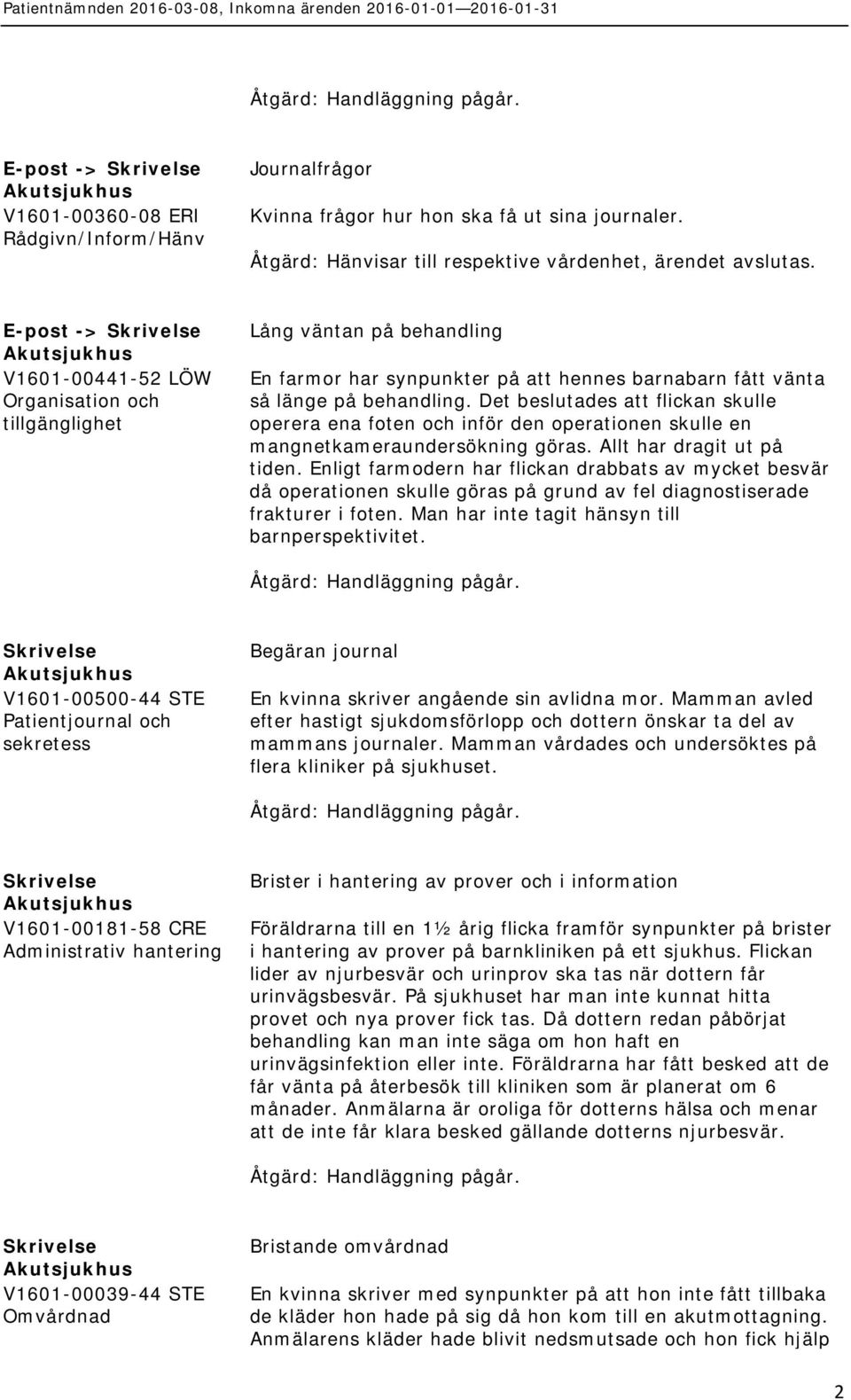 Det beslutades att flickan skulle operera ena foten och inför den operationen skulle en mangnetkameraundersökning göras. Allt har dragit ut på tiden.