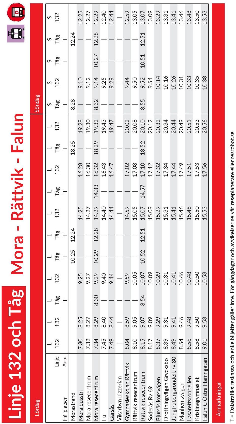 rv 80 Manhemsvägen Kristinegymnasiet Falun C L L L L L L L L L L L S S S S S Linje 132 132 Tåg 132 Tåg Tåg 132 Tåg 132 Tåg 132 Tåg 132 Tåg Tåg 132 T T T T T T T T 7.30 7.32 7.34 7.45 7.49 8.04 8.10 8.