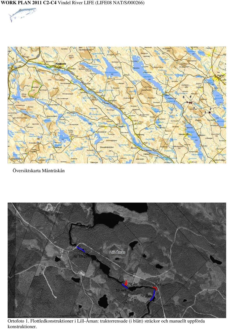 traktorrensade (i blått) sträckor