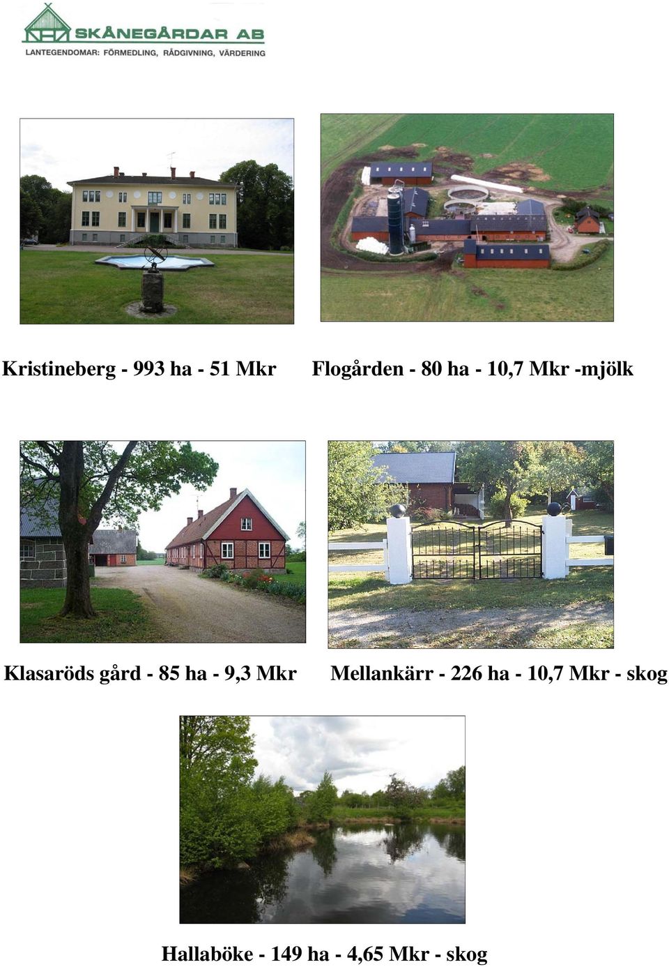 ha - 9,3 Mkr Mellankärr - 226 ha - 10,7 Mkr