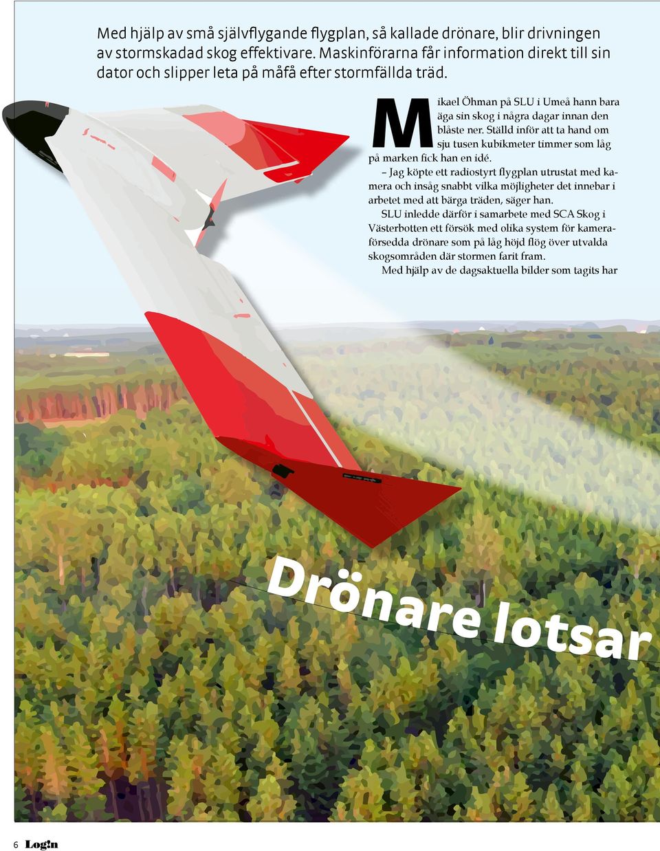 Ställd inför att ta hand om sju tusen kubikmeter timmer som låg på marken fick han en idé.
