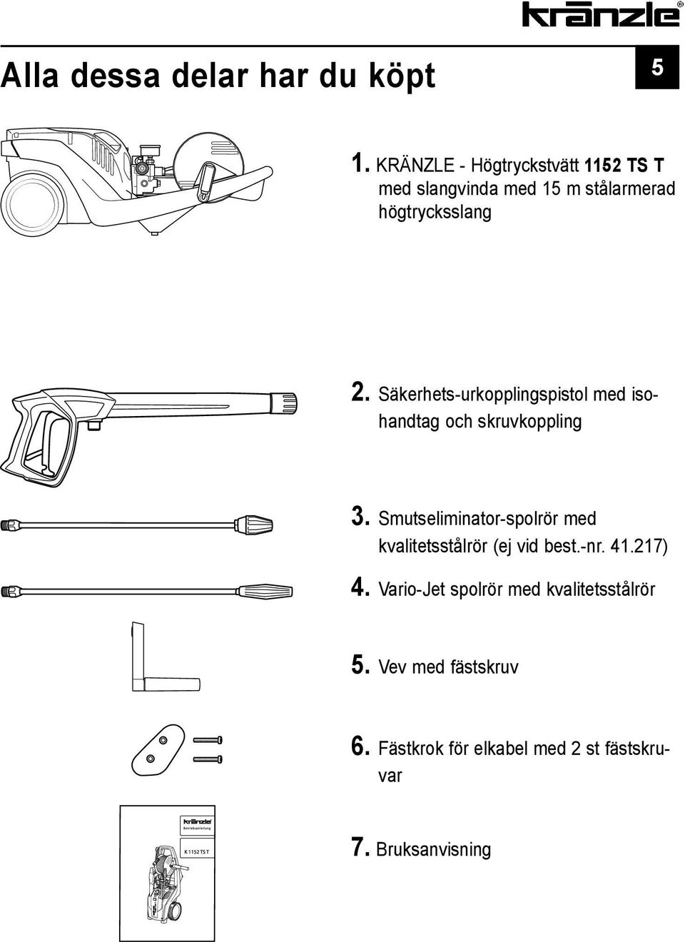 Säkerhets-urkopplingspistol med isohandtag och skruvkoppling 3.