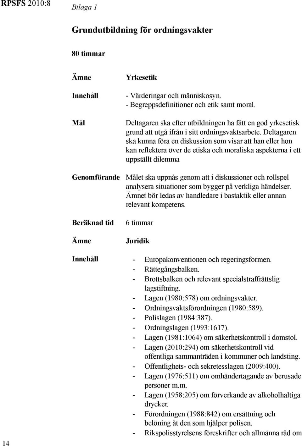 Deltagaren ska kunna föra en diskussion som visar att han eller hon kan reflektera över de etiska och moraliska aspekterna i ett uppställt dilemma Målet ska uppnås genom att i diskussioner och