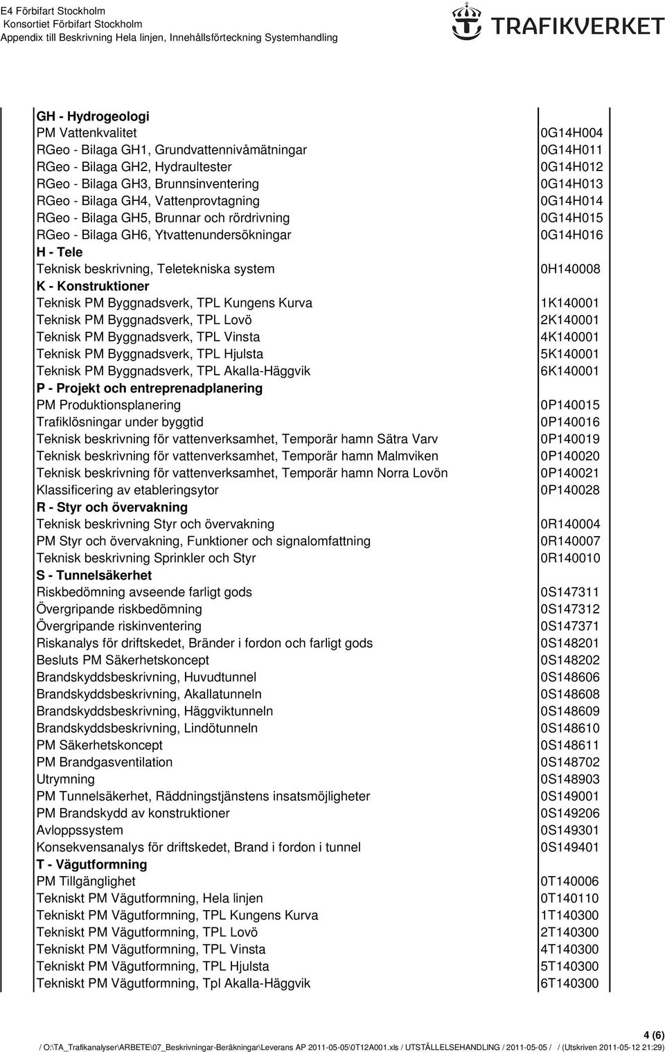 PM Byggnadsverk, TPL Lovö Teknisk PM Byggnadsverk, TPL Vinsta Teknisk PM Byggnadsverk, TPL Hjulsta Teknisk PM Byggnadsverk, TPL Akalla-Häggvik P - Projekt och entreprenadplanering PM