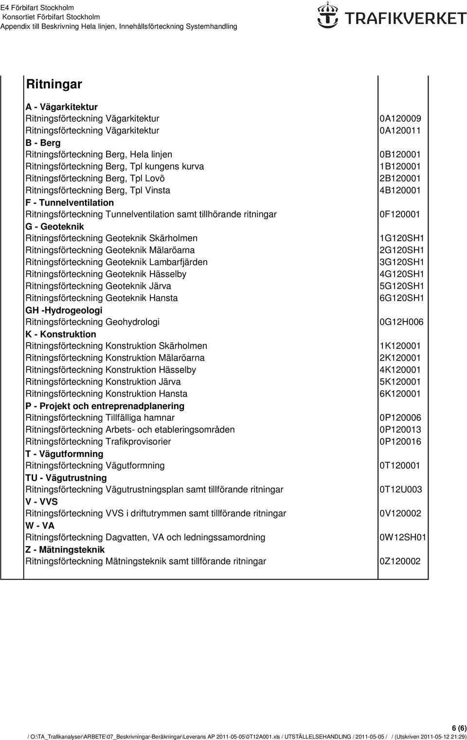Geoteknik Skärholmen Ritningsförteckning Geoteknik Mälaröarna Ritningsförteckning Geoteknik Lambarfjärden Ritningsförteckning Geoteknik Hässelby Ritningsförteckning Geoteknik Järva