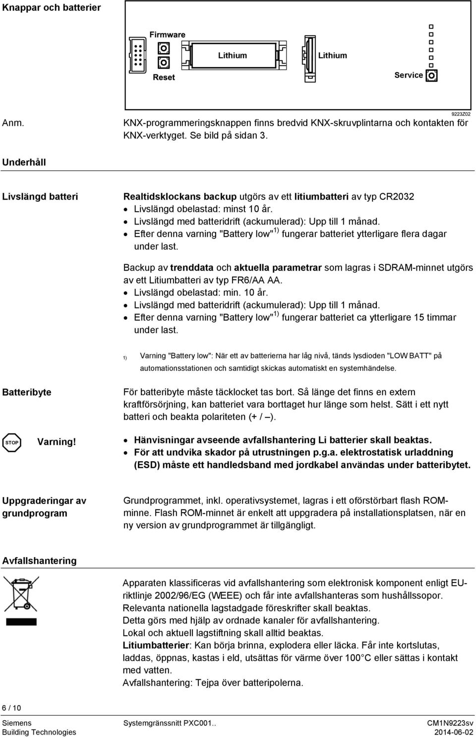 Efter denna varning "Battery low" 1) fungerar batteriet ytterligare flera dagar under last.