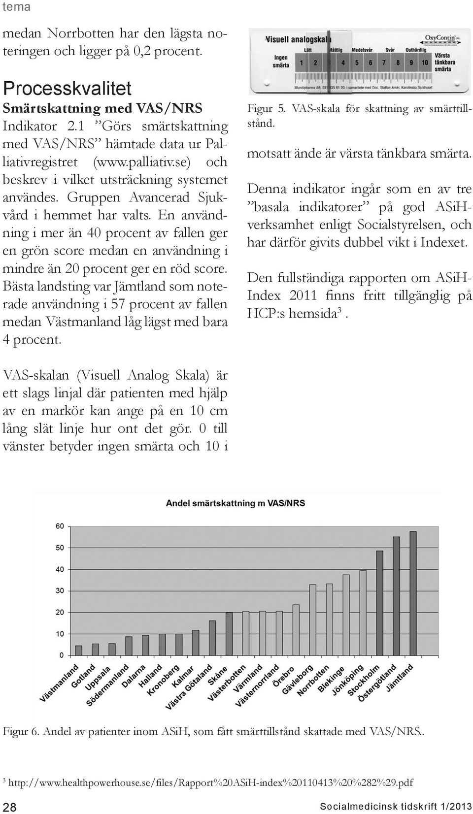 En användning i mer än 40 procent av fallen ger en grön score medan en användning i mindre än 20 procent ger en röd score.