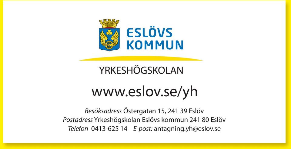 Eslöv Postadress Yrkeshögskolan Eslövs