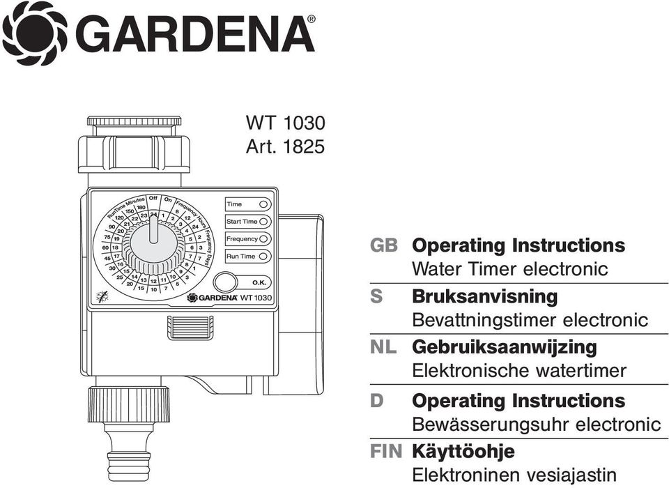 Bruksanvisning Bevattningstimer electronic NL
