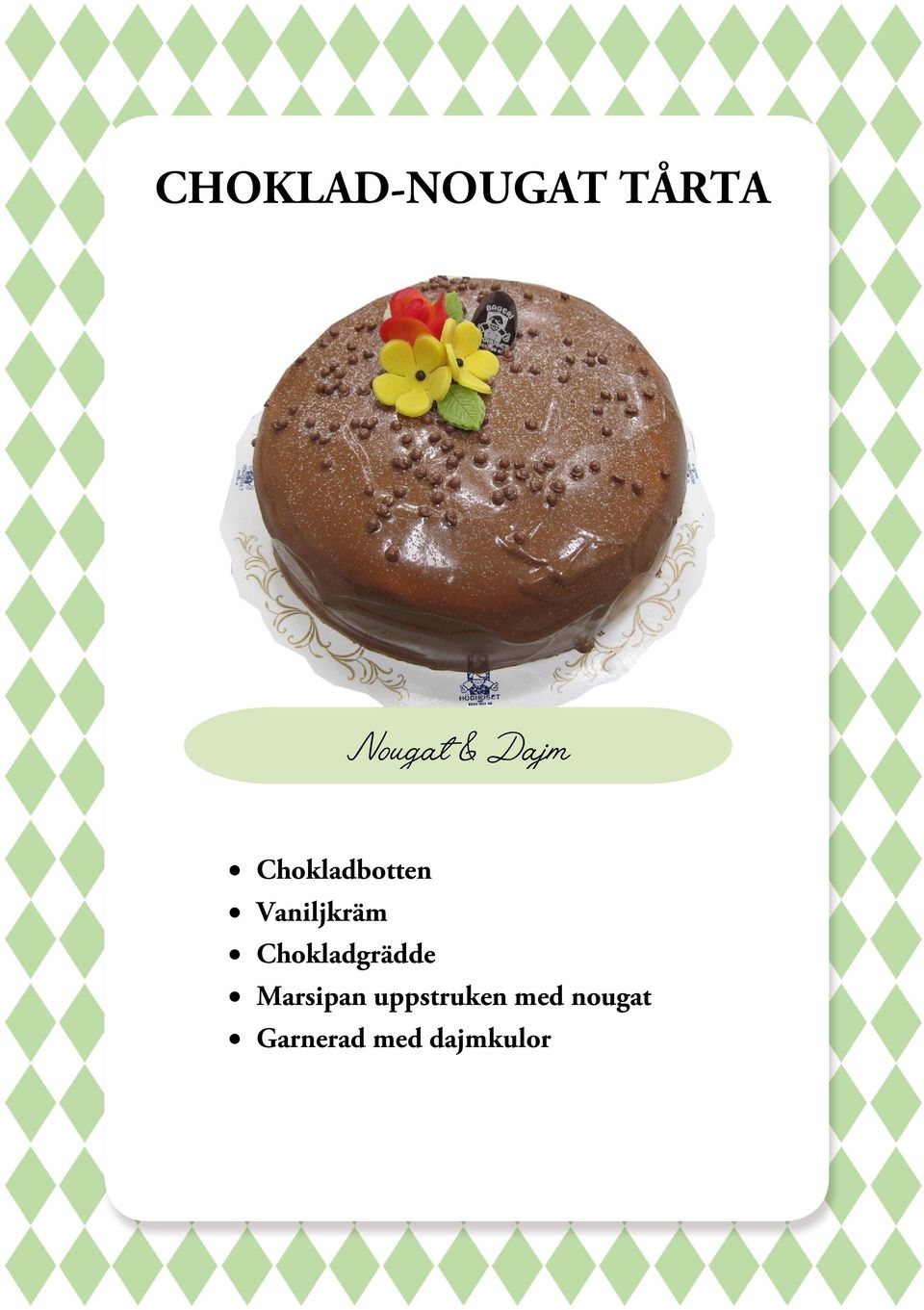 Chokladgrädde Marsipan