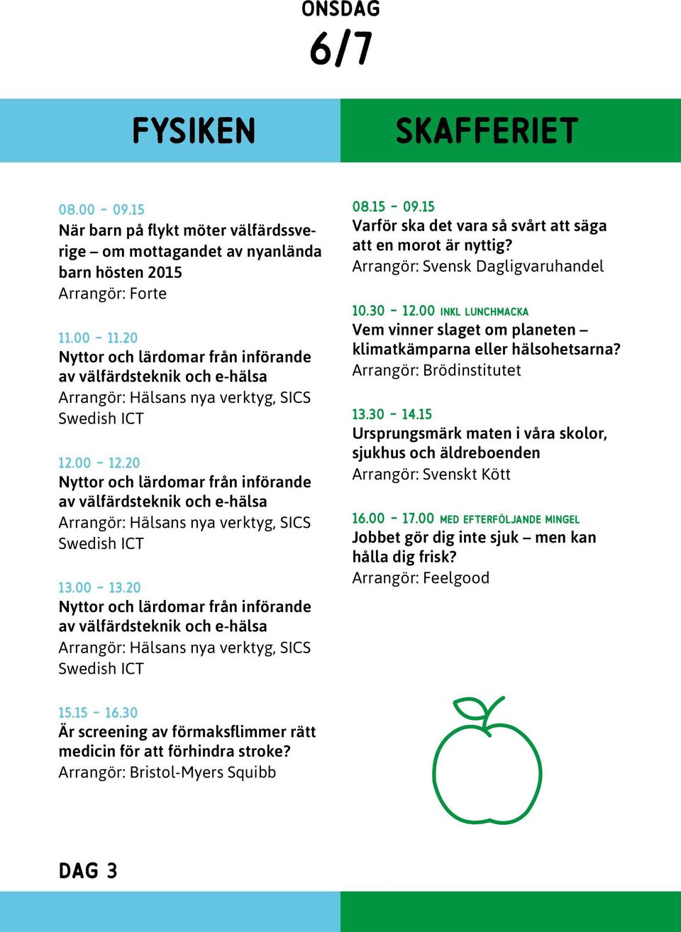 20 Nyttor och lärdomar från införande av välfärdsteknik och e-hälsa Arrangör: Hälsans nya verktyg, SICS Swedish ICT 13.00-13.