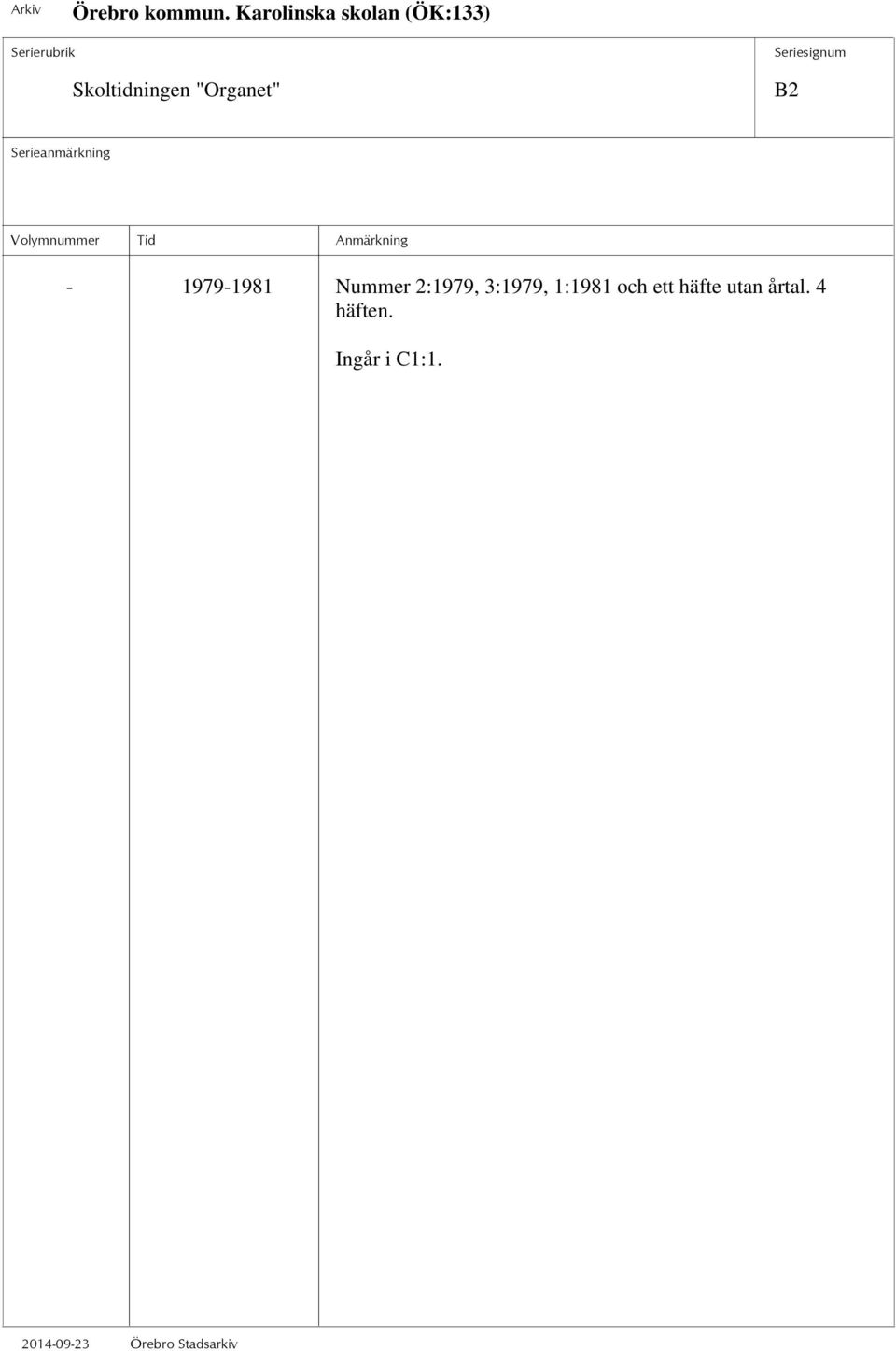 3:1979, 1:1981 och ett häfte