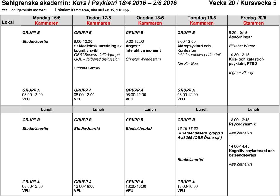 Äldrepsykiatri och Konfusion Inkl.