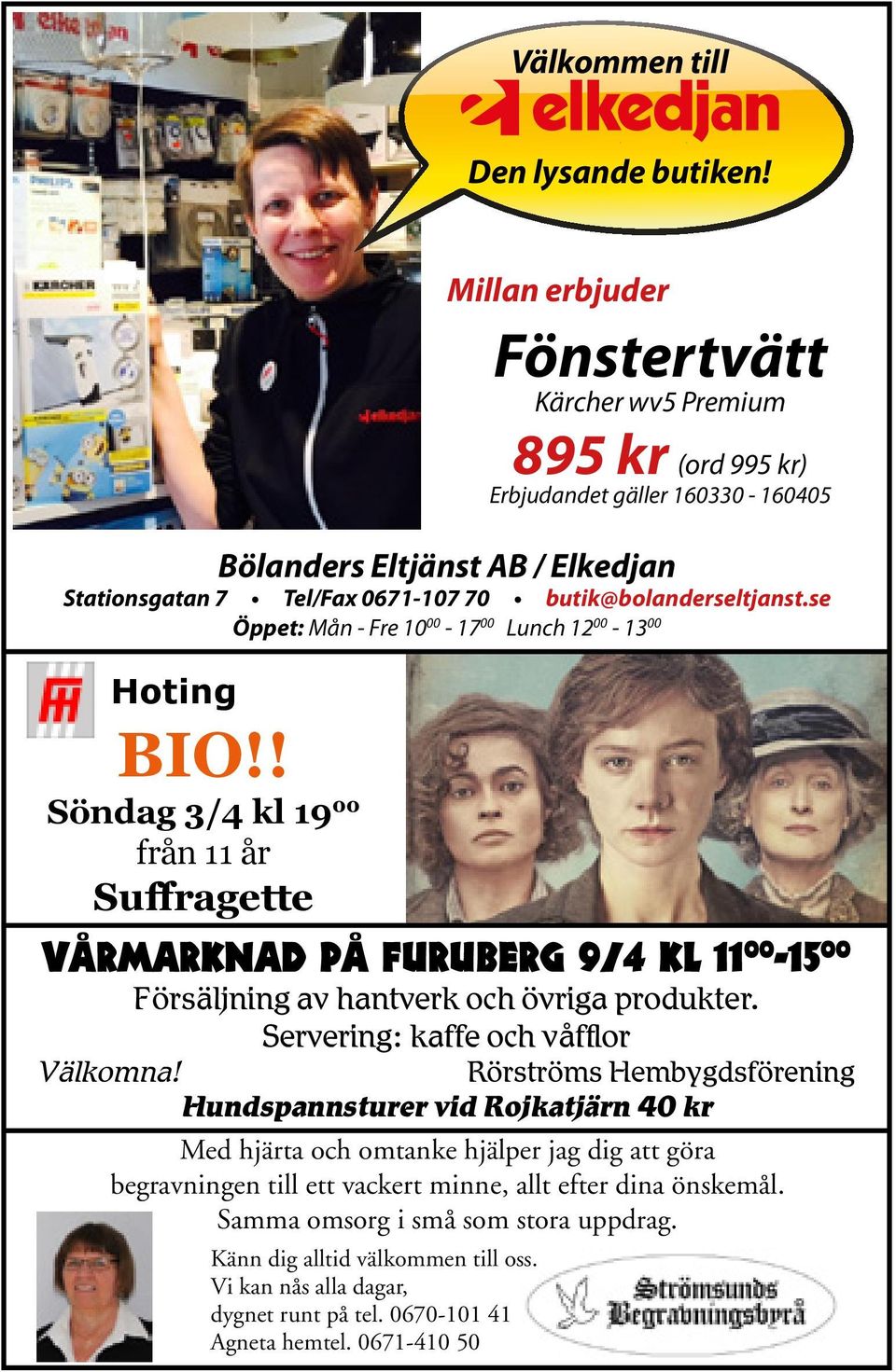 Försäljning av hantverk och övriga produkter.