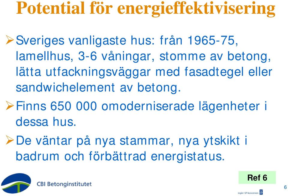 eller sandwichelement av betong.