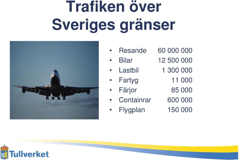 Lastbil 1 300 000 Fartyg 11 000