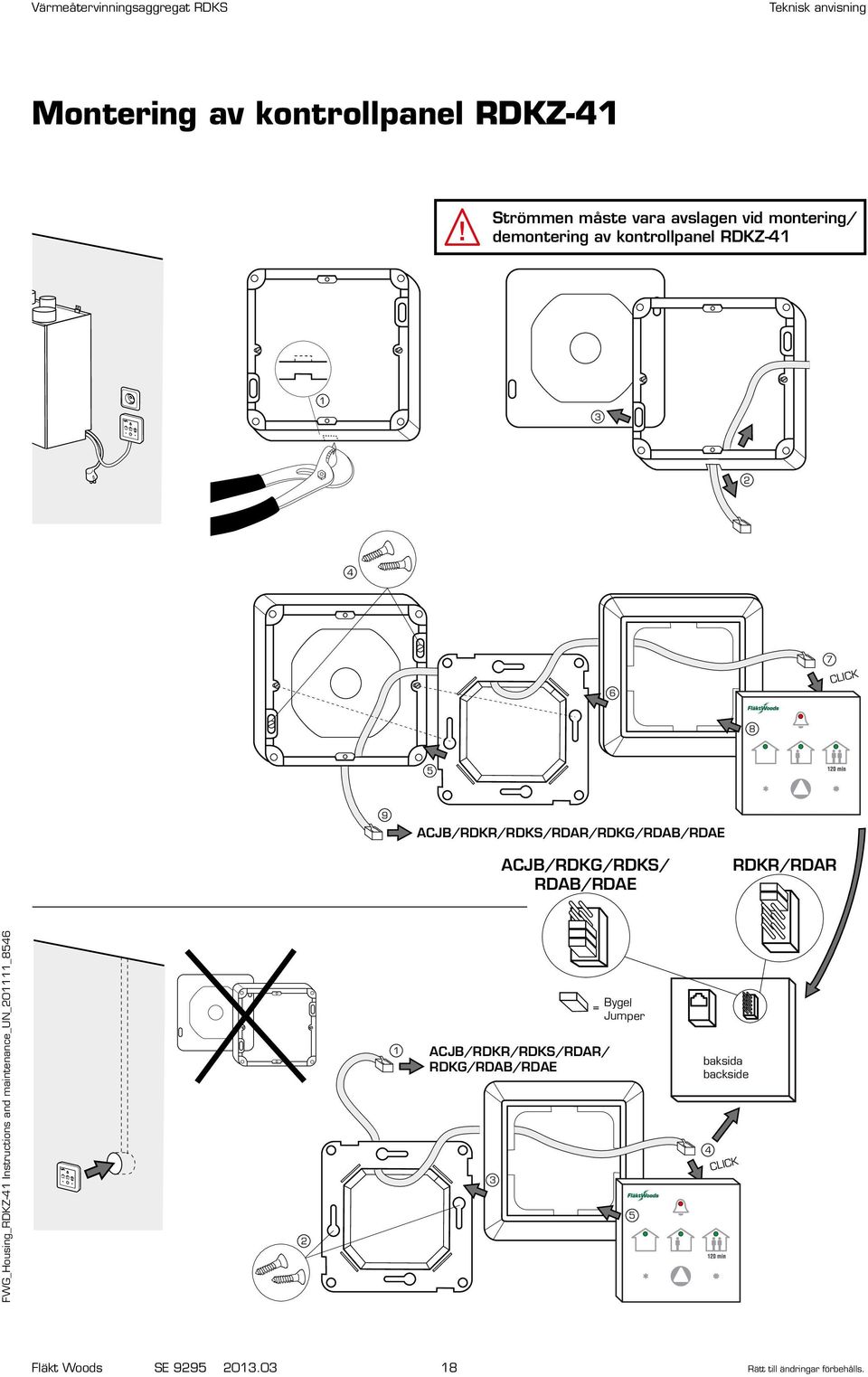 8 5 9 CJB/RDKR/RDKS/RDR/RDKG/RDB/RDE CJB/RDKG/RDKS/ RDB/RDE RDKR/RDR FWG_Housing_RDKZ-41 Instructions