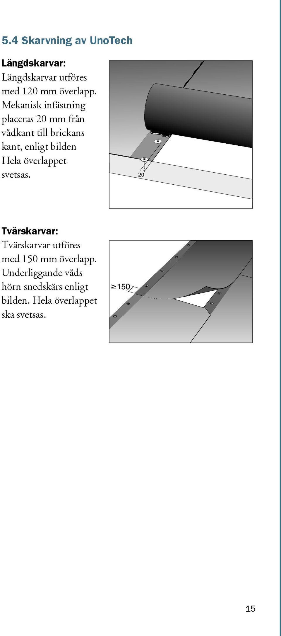 bilden Hela överlappet svetsas.