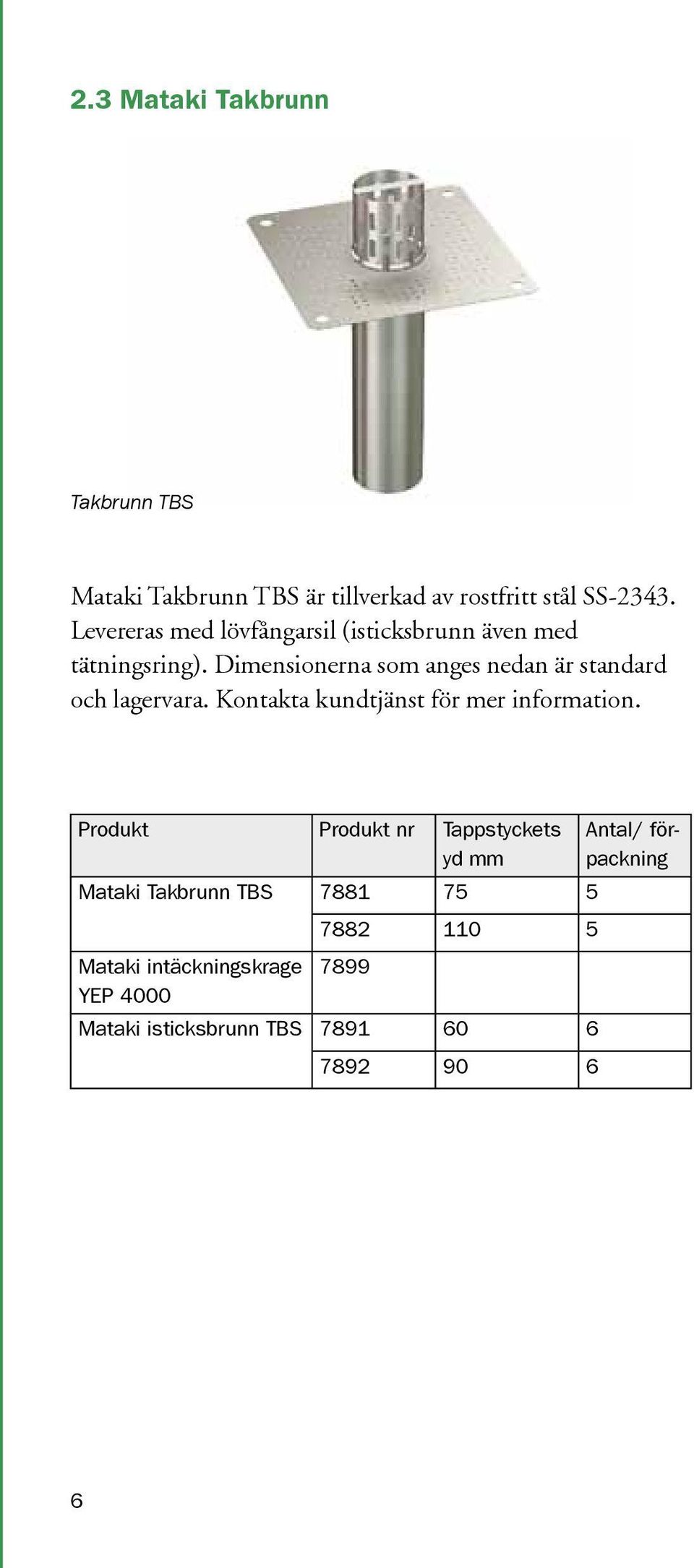 Dimensionerna som anges nedan är standard och lagervara. Kontakta kundtjänst för mer information.