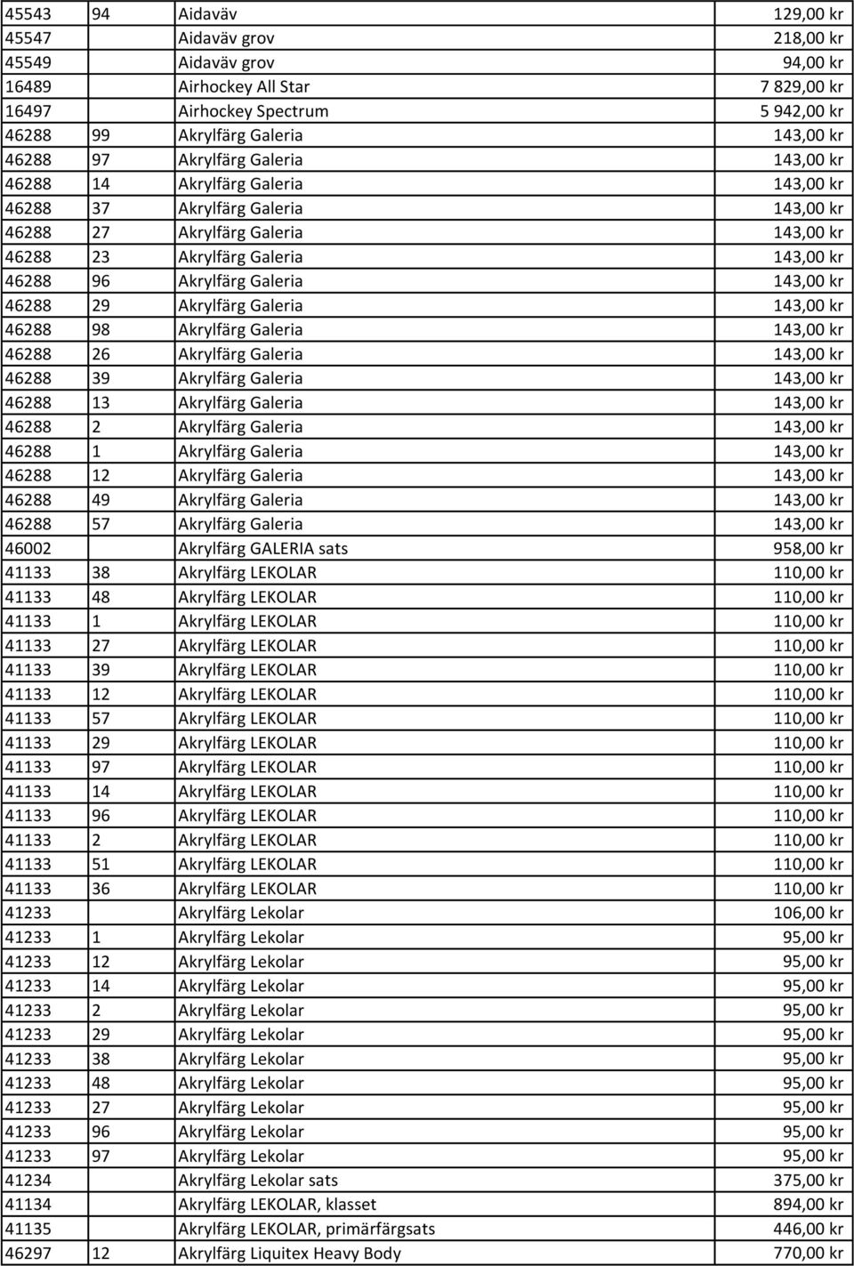 Akrylfärg Galeria 143,00 kr 46288 29 Akrylfärg Galeria 143,00 kr 46288 98 Akrylfärg Galeria 143,00 kr 46288 26 Akrylfärg Galeria 143,00 kr 46288 39 Akrylfärg Galeria 143,00 kr 46288 13 Akrylfärg