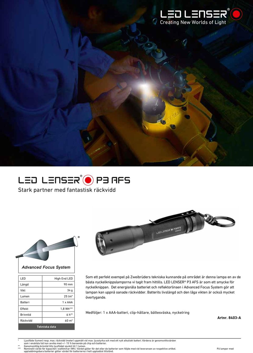 LED LENSER * LED LENSER * P2 AFS. Fokuseringsmagi i fickformat. Creating  New Worlds of Light - PDF Free Download